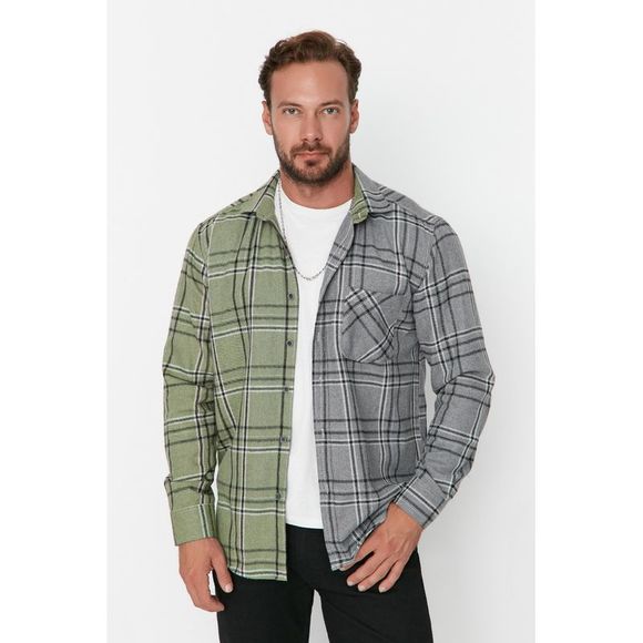 NWT Trendyol Men Regular fit Shirt collar Woven Shirt - Picture 4 of 11